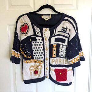 Vintage the eagle's eye Paris Cardigan size L
